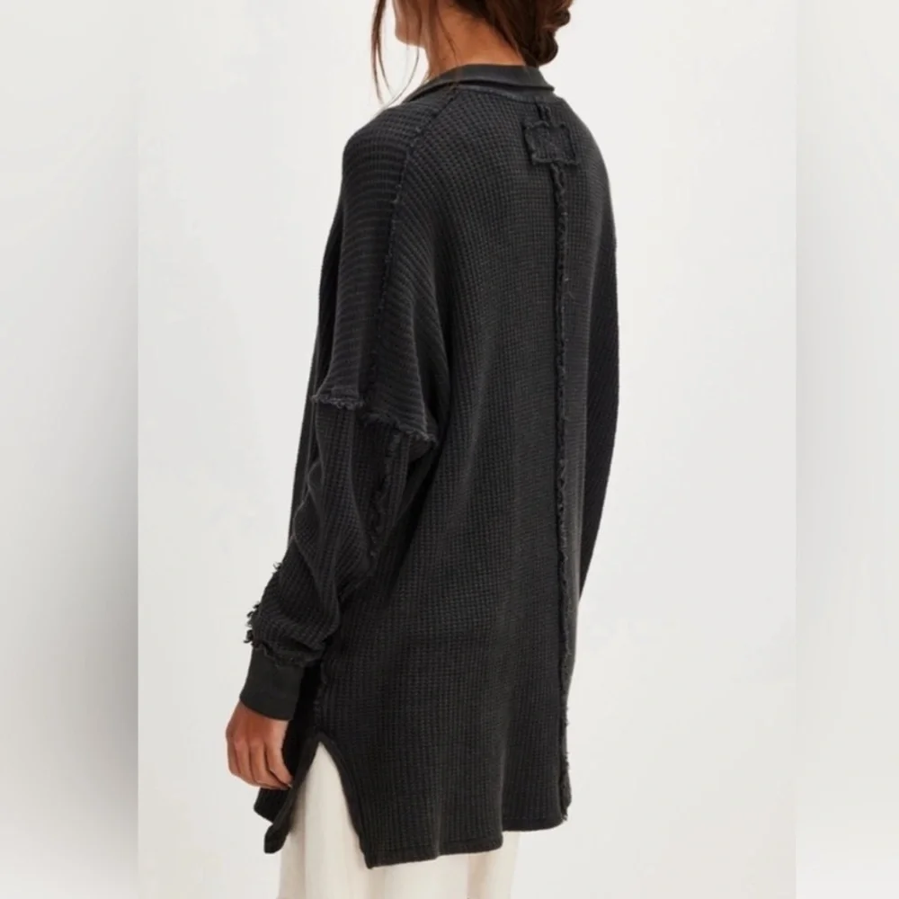 We the Free Waffle Polo Size M - Picture 3 of 8